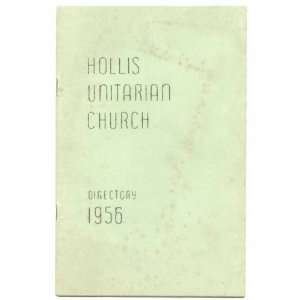   Hollis Unitarian Church Directory 1956 Hollis Unitarian Church Books