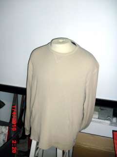 AMERICAN EAGLE TAN PULL OVER THERMO SWEAT SHIRT 100%COTTON MENS SIZE 