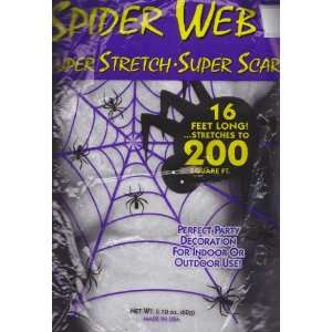 Spider Webs Super Stretch Super Scary 16 Feet Long Stretches to 200 