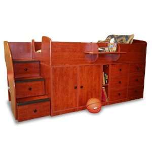  Berg Captains Bed with Drawers Cabinet and Stairs