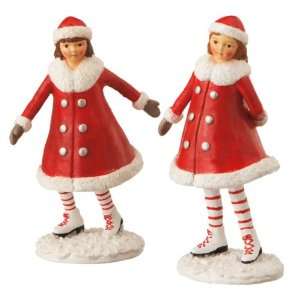  Pack of 4 Traditional Skating Girl Decorative Table Top 