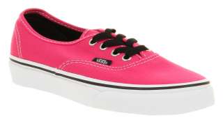 Vans Authentic Beetroot Pink Lace Up Casual Canvas Trainer Shoes 