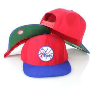  Philadelphia 76ers Vintage Logo Red Blue Snapback Cap Hat 