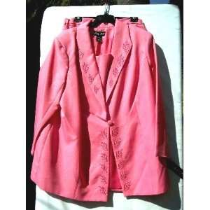  Rose Pink Embellished Skirt Suit   Size 26W   $139.99 