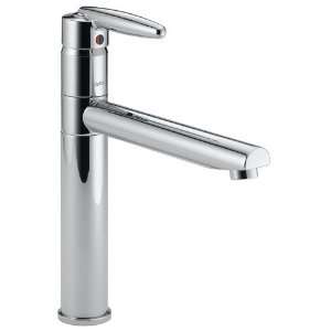  Delta 185LF Grail Single Handle Kitchen Faucet, Chrome 
