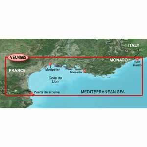  Garmin VEU466S   Golfe Du Lion to San Remo   SD Card 