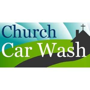  3x6 Vinyl Banner   Church Car Wash 