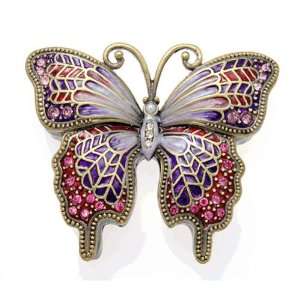    Purple Jeweled Butterfly Keepsake Cremation Urn