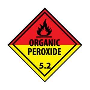  DL18P   Placard, organic Peroxide 5.2, 10 3/4 x 10 3/4 