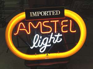 AMSTEL LIGHT IMPORTED BEER NEON SIGN ORIGINAL NEW CONDITION GREAT 