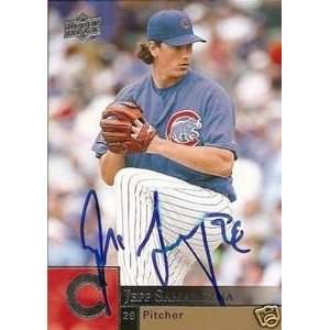  Jeff Samardzija Signed Chicago Cubs 2009 UD Card Sports 