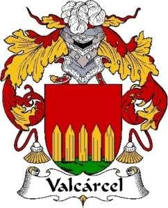 Family Crest 6 Decal  Spanish  Valcárcel  