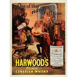 1947 Ad Harwood Canadian Whisky Alcohol King Golden Chalice Royalty 