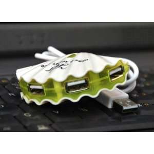  Shell shaped Four USB Splitter /Usb 2.0 High speed Splitter 