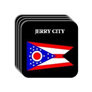 US State Flag   JERRY CITY, Ohio (OH) Set of 4 Mini Mousepad Coasters