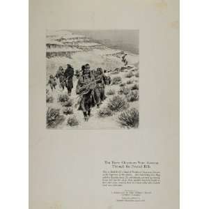  1923 Remington Cheyenne Indians Cavalry Winter Print 