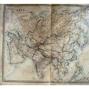  C1868 Map Asia Arabia Ceylon China Philipine Japan Siam 