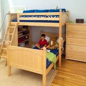   Kids Jib Jab 7 / Knockout 7 Twin High Loft Bunk Bed with High Bookcase
