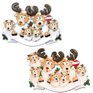  3596 Reindeer Family 7 Reinder Personalized Christmas 