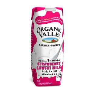 Organic Valley Aseptic Organic Strawberry Milk Low Fat ( 6x4/8 OZ 