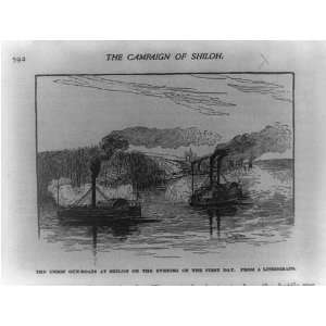 Union gun boats,Shiloh, Civil War,Gettsyburg,Eaton,1887 