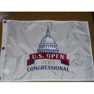  Rory McIlroy signed 2011 U.S. Open Pin Flag C 