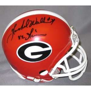 Herschel Walker Georgia Bulldogs NCAA Hand Signed Mini Football Helmet 
