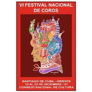  20x 30 Poster. VI Festival Nacional de Coros. La Habana 
