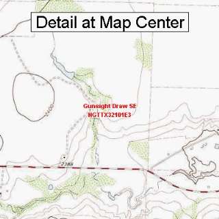   Map   Gunsight Draw SE, Texas (Folded/Waterproof)