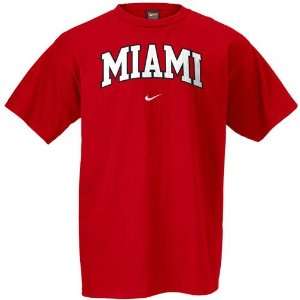  Nike Miami University RedHawks Red Classic College T shirt 
