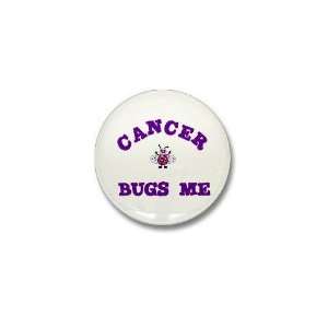  CANCER BUGS ME Breast cancer Mini Button by  
