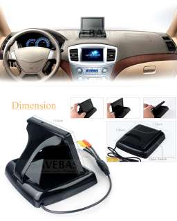   Foldable Car Dashboard Rear View Monitor Side/Front Back Spy Camera
