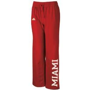 adidas Miami University RedHawks Ladies Red Word Plus Fleece Pants (X 