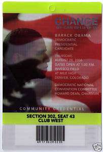 Barack Obama Democratic National Convention tickets 20  
