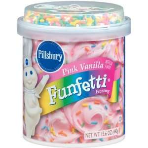 Pillsbury Funfetti Frosting   Pink Vanilla, 15.6 Ounces  