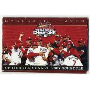  2007 St. Louis Cardinals Pocket Schedule Sked Everything 