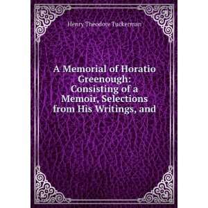   tributes to his genius, Henry T. Greenough, Horatio, Tuckerman Books