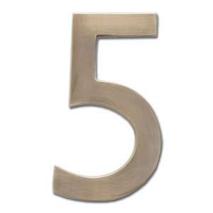  Architectural House Numbers with Antique Brass Finish   5 