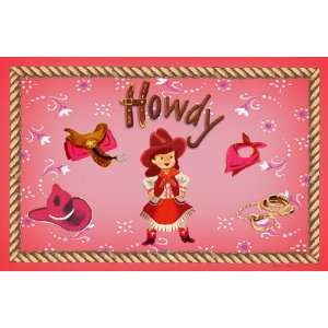  Dolce Mia Horsey Girl Cowgirl Placemat Party Favor Pack 