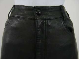 ANNA SUI Black Leather Pants Sz 8  