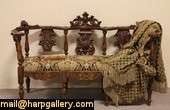 Settee Carved Cherubs & Dragons  