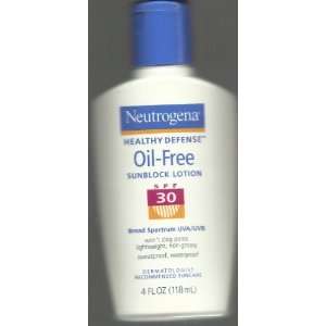  Neutrogena Healthy Defense Oil Free Sunblock Lotion Spf30 