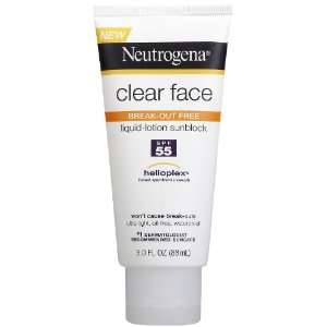  Neutrogena Clear Skin Sunblock Lotion SPF 55, 3 Ounces 