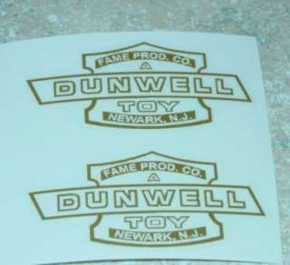 Dunwell Fame Logo Replacement Door Stickers DW 009  