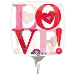  Love Square See thru Mini Anagram Balloons Toys & Games
