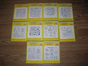Lot of 10 AUNT MARTHAs Hot Iron Transfers~Antique Cars  