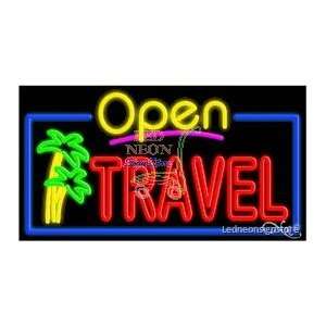 Travel Neon Sign 20 inch tall x 37 inch wide x 3.5 inch deep outdoor 