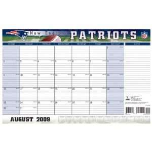 New England Patriots 11x17 Academic Desk Calendar (August 2009  July 