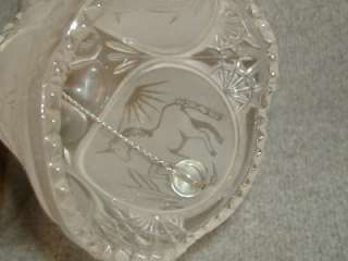 UNICORN HORSE LEAD CRYSTAL BELL Clear & Frost Design  