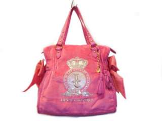 NWT Juicy Couture Pretty Day Crown Velour Ms Daydreamer Bag Purse W 